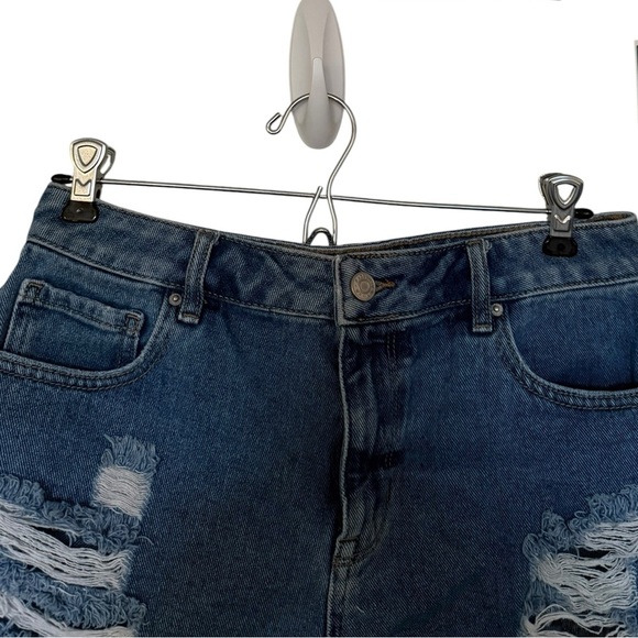 Pacsun High Rise Festival Distressed Denim Jean Shorts - Picture 2 of 5